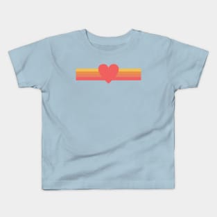 Retro Rainbow Heart Kids T-Shirt